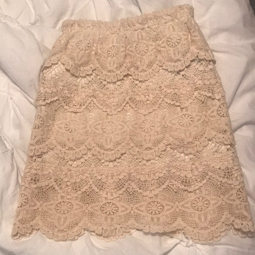 Lace high waisted vintage looking skirt